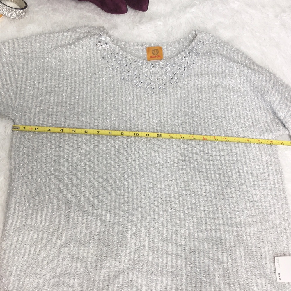 Ruby Rd. silver Eyelash Sweater - Picture 7 of 8